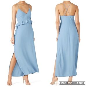 NWT Revolve Elliatt Steel Blue Rapture Maxi Dress